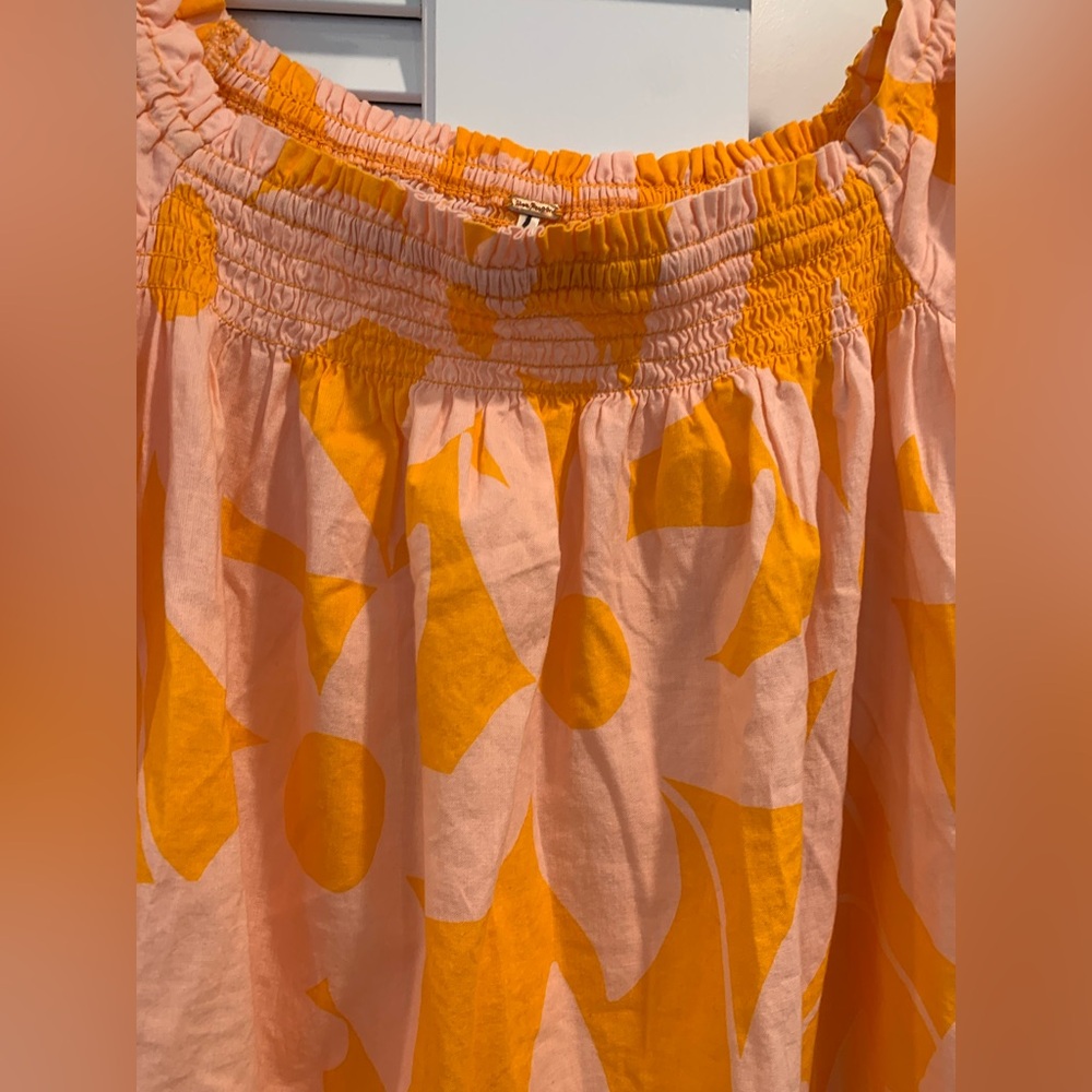 NWOT FP Milla Floral dress side pockets‎ square neck boho resort vacation size M - Picture 9 of 12